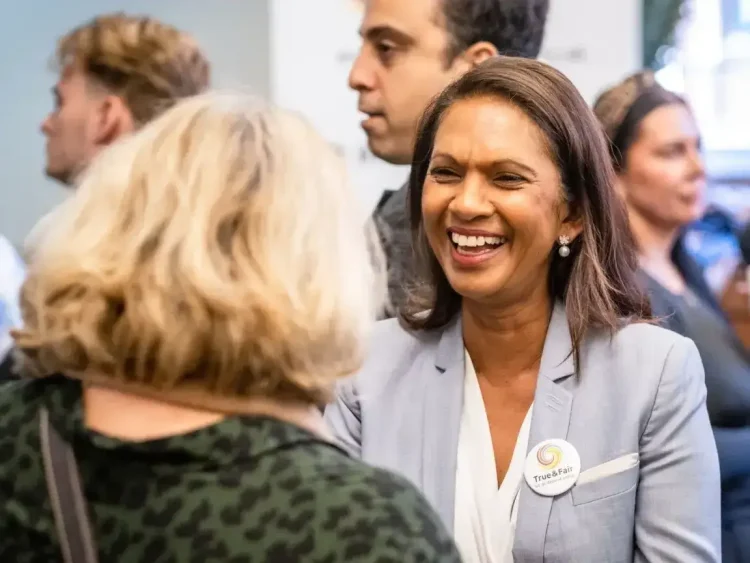 Gina Miller campaigning for the True and Fair party.